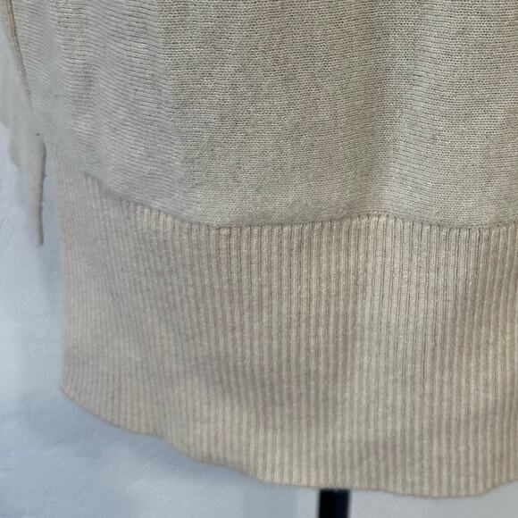 Rosetta Getty Mélange Cashmere Turtleneck size XS Sweater in Ecru Oversized - Picture 8 of 10